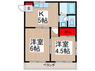 ハイムコスモス【1階】の間取り