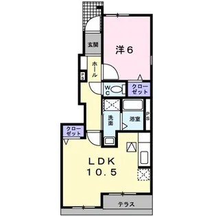 ル-エンハイム II【1階】の間取り