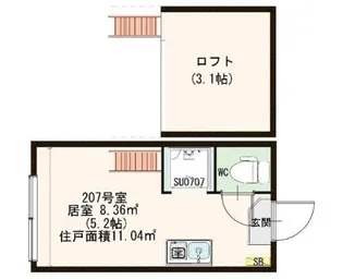 Walea 明大前【2階】の間取り