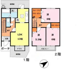 プログレスコート3【2階】の間取り