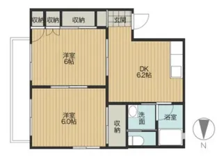 イーストビラ東宮内【1階】の間取り