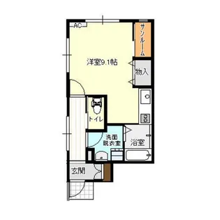 アバンティ旭ヶ丘【1階】の間取り