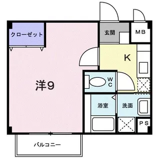 スカイハイツ【1階】の間取り