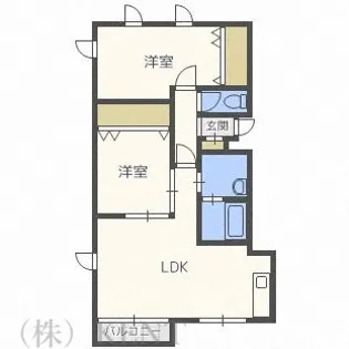 リッチリバーハイツ【2階】の間取り