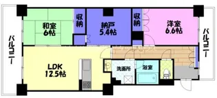 オヴェスト宇都宮ザ・タワー【8階】の間取り