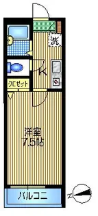 メゾンスカイピア【1階】の間取り