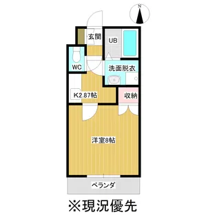 ディライト鳴神【1階】の間取り