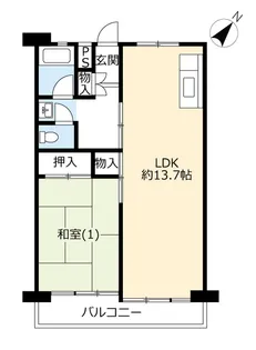 UR真砂第一【7階】の間取り