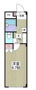 シティパレス上小出B【1階】の間取り