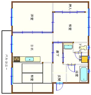 藤山台団地東【2階】の間取り