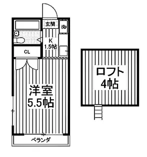 b’CASAひばりヶ丘IIre-born【2階】の間取り