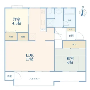 田園青葉台住宅団地8号棟【2階】の間取り