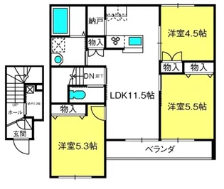 ジョウエイ外原A棟【2階】の間取り