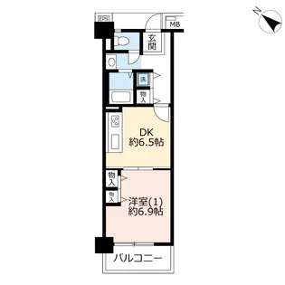 URアーベインルネス長者町【4階】の間取り