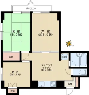フォーラム千石【3階】の間取り