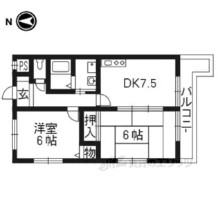 レスト蟹ヶ坂【2階】の間取り
