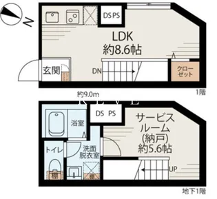 Grandir 神保町【1階】の間取り