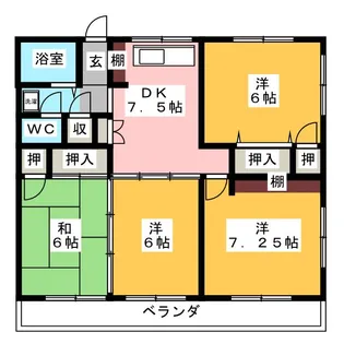サンライト並木【1階】の間取り