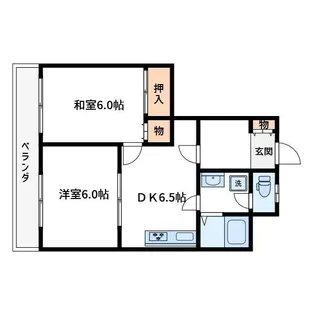 江藤マンション【6階】の間取り