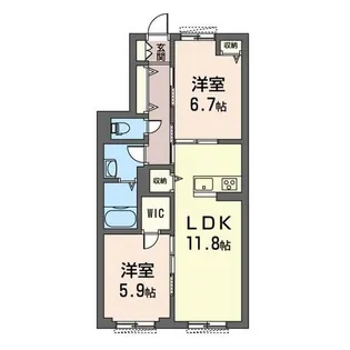 アドラーブル【1階】の間取り