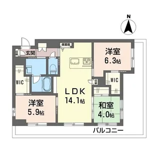 フォレナ メグロ【3階】の間取り