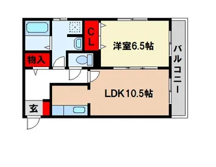 キャトルセゾン【2階】の間取り