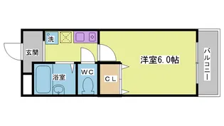 名谷パインハイツ【2階】の間取り