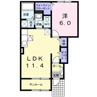 オーシャンビュー【1階】の間取り