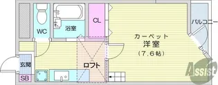 ベルソーレ長町南【1階】の間取り