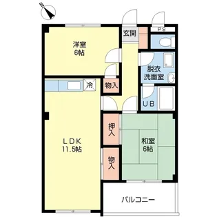 アンジェロ・パティオ【2階】の間取り