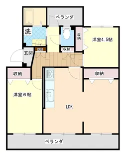 こぐまマンション屋島II【1階】の間取り