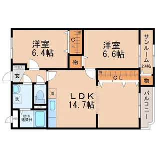 パーシモン【3階】の間取り