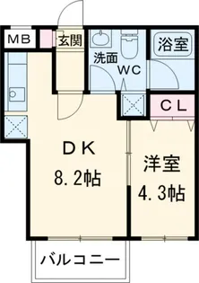 パレルモコート【3階】の間取り