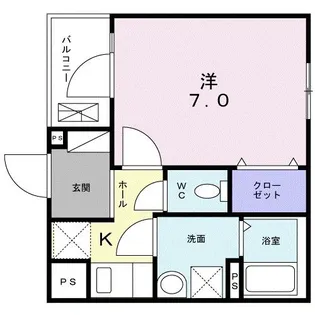 グランディス【4階】の間取り