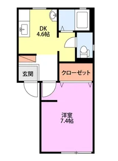カーサソレーユ【1階】の間取り