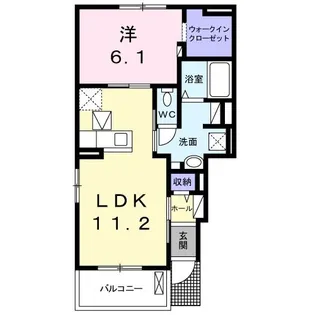 シャイニーローゼ B【1階】の間取り