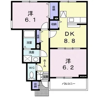 エクセレントII【1階】の間取り