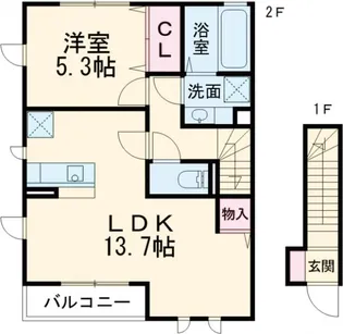 グレイスコート【2階】の間取り