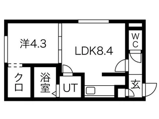 Peche山鼻B【3階】の間取り