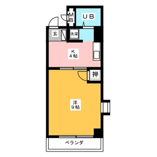 ガーデンハイツ中村【2階】の間取り