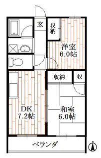 コーポ尾又【1階】の間取り