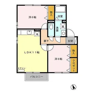 グリーンヒルズ【2階】の間取り