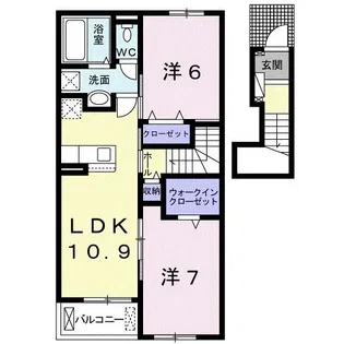 ふぇりす・くらら【2階】の間取り