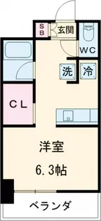 カーサフェリーニ【6階】の間取り