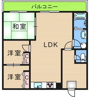 ホワイトハイム花園【3階】の間取り