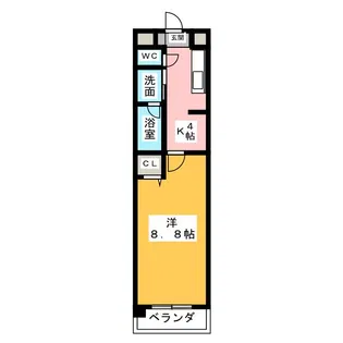 ウィンコート篠原【3階】の間取り