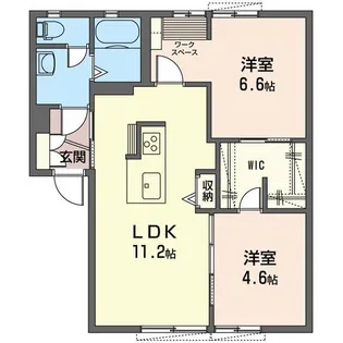 プラタナスヒルズC【1階】の間取り