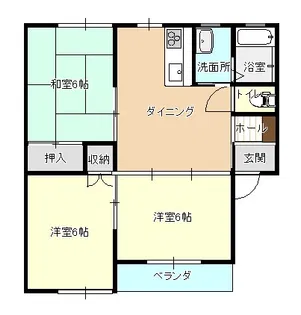 エスポワール北城【1階】の間取り
