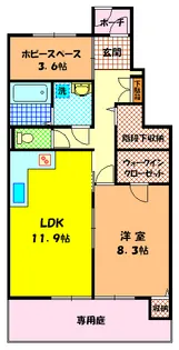 フォンデリア【1階】の間取り