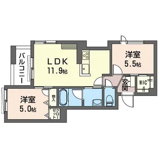 クレスティーク白金台【2階】の間取り